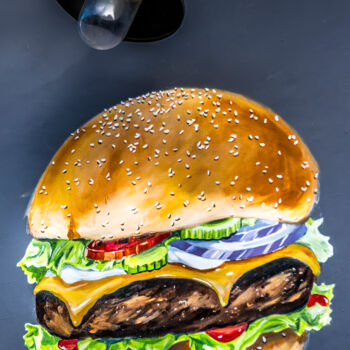 摄影 标题为“BURGER 1” 由Bruno Proietti, 原创艺术品, 数码摄影 安装在铝上