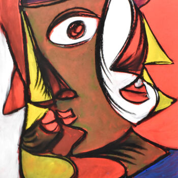 Disegno intitolato "Mirror (Object Numb…" da Roman Lasa, Opera d'arte originale, Pastello