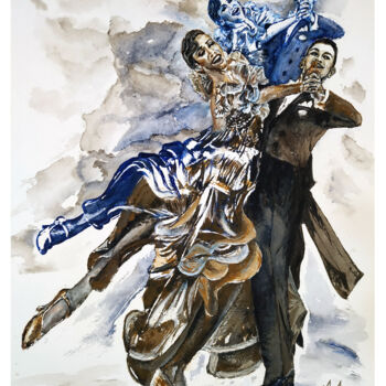 Disegno intitolato "A Parallel Worlds" da Alexander Aksyonov, Opera d'arte originale, Acquarello