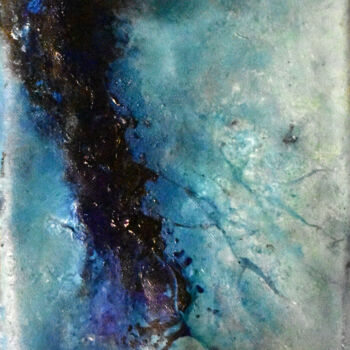 Painting titled "Cheminement bleu 2" by Nelly Carnet, Original Artwork, Acrylic Mounted on artwork_cat.