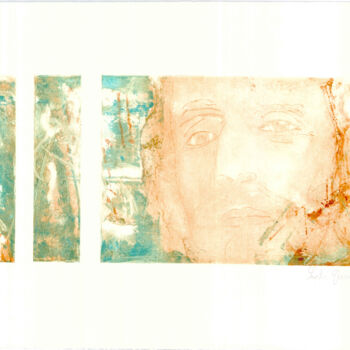 Printmaking titled "Portrait d'âme 16" by Sophie Gerin, Original Artwork, Monotype