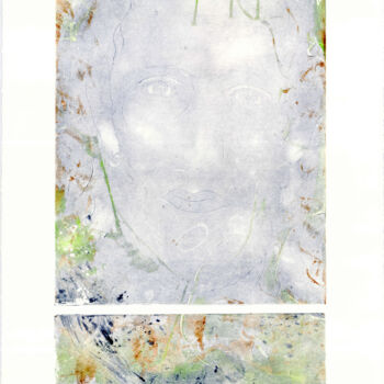 Printmaking titled "Portrait d'âme 18" by Sophie Gerin, Original Artwork, Monotype