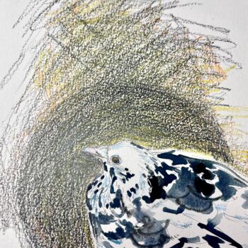 Peinture intitulée "Selkie (original),…" par Elodie M. Richard, Œuvre d'art originale, Pigments