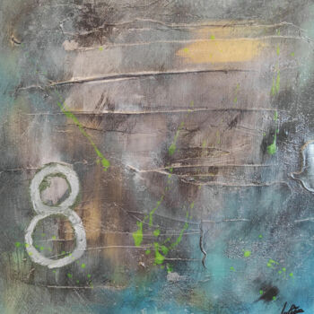 Peinture intitulée "Chiffre chance 8" par Julien Abstrait, Œuvre d'art originale, Acrylique Monté sur Châssis en bois