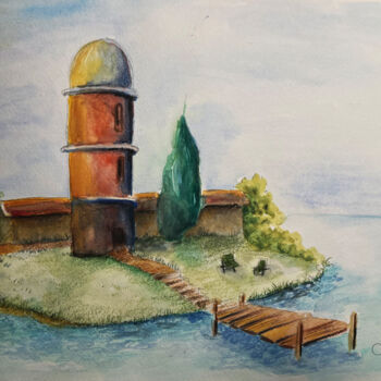 "L ile" başlıklı Dijital Sanat Olivier Pitrat tarafından, Orijinal sanat, Suluboya