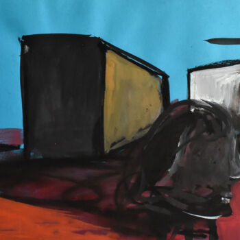 Dessin intitulée "Square (Object Numb…" par Roman Lasa, Œuvre d'art originale, Pastel
