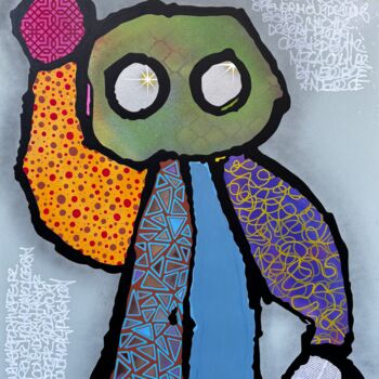 Peinture intitulée "El Astronauta De Na…" par Fbes, Œuvre d'art originale, Acrylique