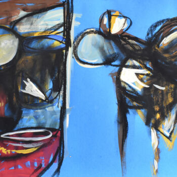 「Icarus (Object Numb…」というタイトルの描画 Roman Lasaによって, オリジナルのアートワーク, パステル