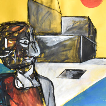 Drawing titled "Horizon (Object Num…" by Roman Lasa, Original Artwork, Pastel