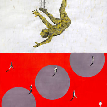 Collages getiteld "Urban Perspectives" door Chiara Criniti, Origineel Kunstwerk, Acryl