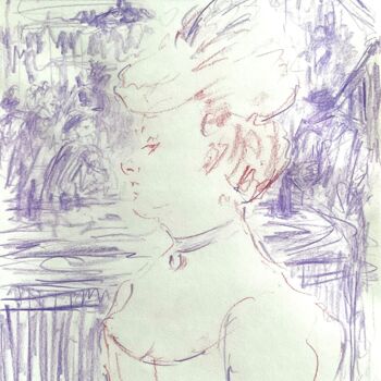 Disegno intitolato "The Madam." da Victoria General, Opera d'arte originale, Matita