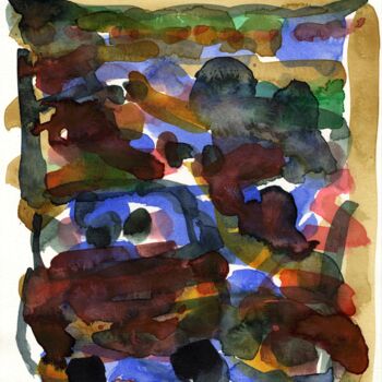 Malerei mit dem Titel "Auto/Selbster (1908…" von Detlef Lemme (Farbenkugel), Original-Kunstwerk, Aquarell