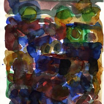 Malerei mit dem Titel "Auto/Selbster (1908…" von Detlef Lemme (Farbenkugel), Original-Kunstwerk, Aquarell