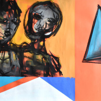 Zeichnungen mit dem Titel "Pyramid (Object Num…" von Roman Lasa, Original-Kunstwerk, Gouache