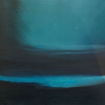 Painting titled "Dreaming in Blue" by Alex Steele-Mortimer, Original Artwork, Oil Mounted on Wood Panel