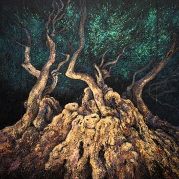 "L'olivier millénaire" başlıklı Tablo Joss Blanchard tarafından, Orijinal sanat, Akrilik Ahşap Sedye çerçevesi üzerine monte…