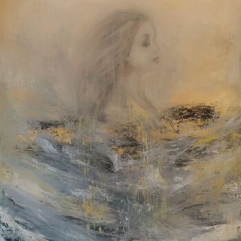 Peinture intitulée "Ghost girl" par Marie Pascale Martins, Œuvre d'art originale, Huile Monté sur Châssis en bois