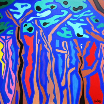 Peinture intitulée "Forêt" par Michael Hebert, Œuvre d'art originale, Acrylique Monté sur Châssis en bois