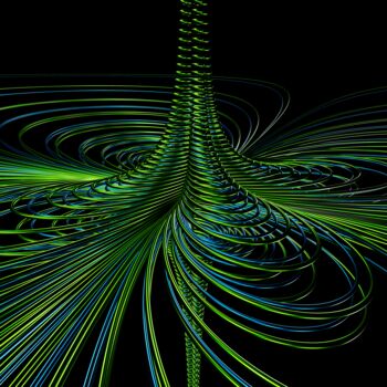 Digital Arts με τίτλο "Cosmic Cloverleaf" από Elkement (Elke Stangl), Αυθεντικά έργα τέχνης, 3D Μοντελοποίηση