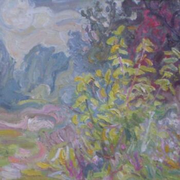 Schilderij getiteld "Лирика осени" door Valerij Gren Ko, Origineel Kunstwerk, Olie