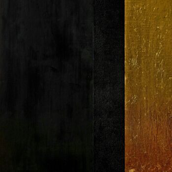Painting titled "Black and Gold" by Viktoriia Gladkova, Original Artwork, Acrylic Mounted on Wood Stretcher frame