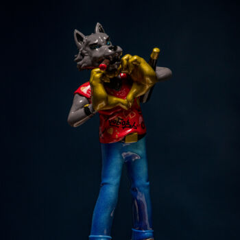 雕塑 标题为“Wolf "No Dance. Bus…” 由Alexey Drozdov, 原创艺术品, 树脂