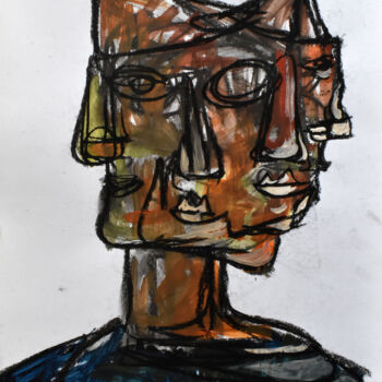 Rysunek zatytułowany „Światowid (Object N…” autorstwa Roman Lasa, Oryginalna praca, Pastel