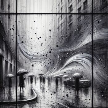 Digitale Kunst getiteld "Whispers of the Rain" door Aashish Singh, Origineel Kunstwerk, Digitaal Schilderwerk