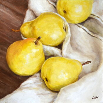Ζωγραφική με τίτλο "Pears, fruits oil p…" από Yulia Ivanova, Αυθεντικά έργα τέχνης, Λάδι