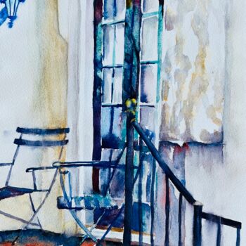 Ζωγραφική με τίτλο "Shadow play" από Ewa Helzen, Αυθεντικά έργα τέχνης, Ακουαρέλα