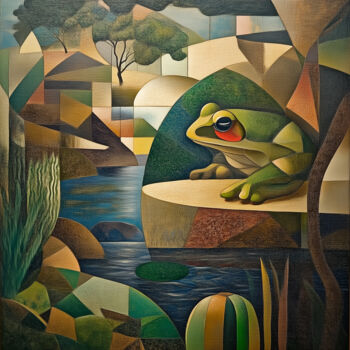 Digitale Kunst getiteld "Majestic Dominion:…" door Alberto Capitani, Origineel Kunstwerk, AI gegenereerde afbeelding