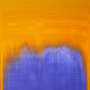 Peinture intitulée "Monday (Orange Over…" par Simon Findlay, Œuvre d'art originale, Acrylique