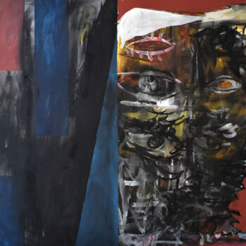 Desenho intitulada "Mask 2019" por Roman Lasa, Obras de arte originais, Pastel