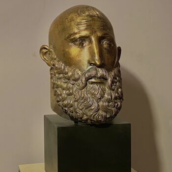 Sculpture intitulée "Alpamysh" par Rinat Khusnutdinov, Œuvre d'art originale, Bronze