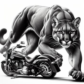 数字艺术 标题为“Fierce Ride and Wil…” 由Aashish Singh, 原创艺术品, 数字油画