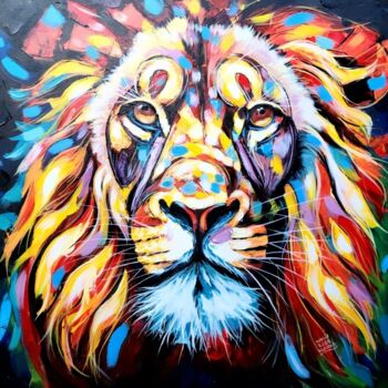 Painting titled "Majestic in Color" by Kevin Jjagwe, Original Artwork, Acrylic