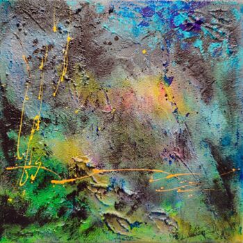 Peinture intitulée "Cobalt" par Julien Abstrait, Œuvre d'art originale, Acrylique Monté sur Châssis en bois