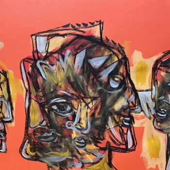 Dibujo titulada "Meet" por Roman Lasa, Obra de arte original, Pastel