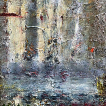 Painting titled "Waterfall" by Michael López, Original Artwork, Acrylic Mounted on Wood Stretcher frame