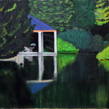 Ζωγραφική με τίτλο "Arboretum de Balaine" από Jacques Maupas, Αυθεντικά έργα τέχνης, Λάδι Τοποθετήθηκε στο Ξύλινο φορείο σκε…