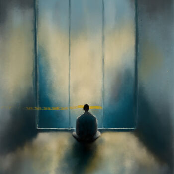 Peinture intitulée "Distant Thoughts" par Creative Hand Design Szilvia Horváth, Œuvre d'art originale, Peinture numérique