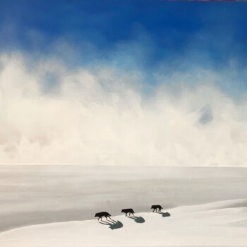 Εκτυπώσεις & Χαρακτικά με τίτλο "Snow landscape" από Davide Capriata, Αυθεντικά έργα τέχνης, Screenprinting