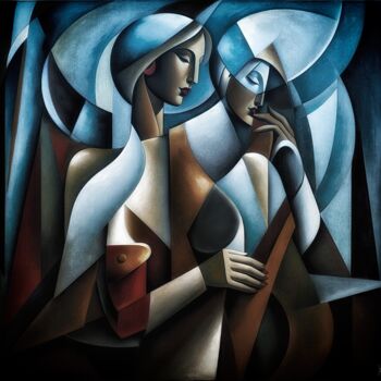 Arts numériques intitulée "MÉDITATION (49CM X…" par Nictsi Khamira, Œuvre d'art originale, Peinture numérique