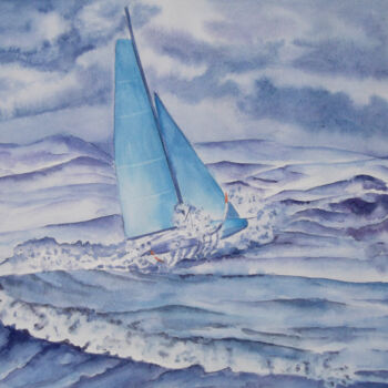 Painting titled "AQUARELLE originale…" by Isabelle Redonnet, Original Artwork, Watercolor