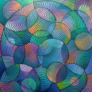 Painting titled "COMPOSITION OF MANY…" by Stephen Conroy, Original Artwork, Acrylic Mounted on Wood Stretcher frame