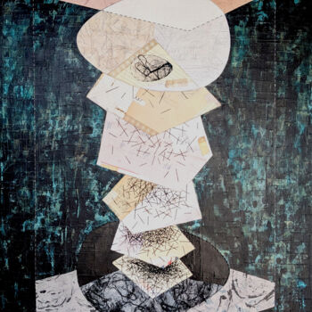 Collages titled "Shadow Series 04, O…" by Chiara Criniti, Original Artwork, Acrylic