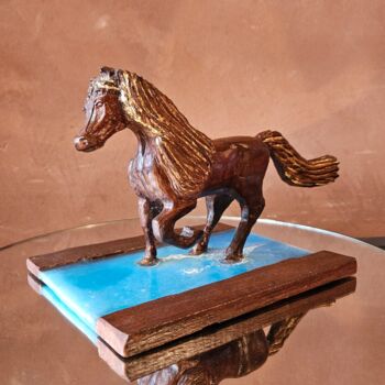 Sculpture intitulée "Liberté" par Grinhilda Szendy, Œuvre d'art originale, Bois