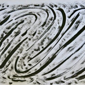 Pittura intitolato "Black 100" da François Rigler, Opera d'arte originale, Inchiostro