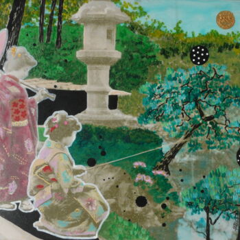 Peinture intitulée "Japan 10" par Carine Ramos, Œuvre d'art originale, Acrylique Monté sur Châssis en bois
