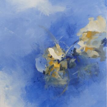 Peinture intitulée "Bleuet" par Christelle Moreau, Œuvre d'art originale, Acrylique Monté sur Châssis en bois